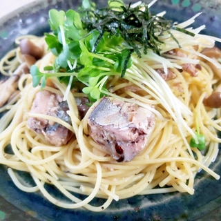 あっさりヘルシー　サバ缶の和風パスタ